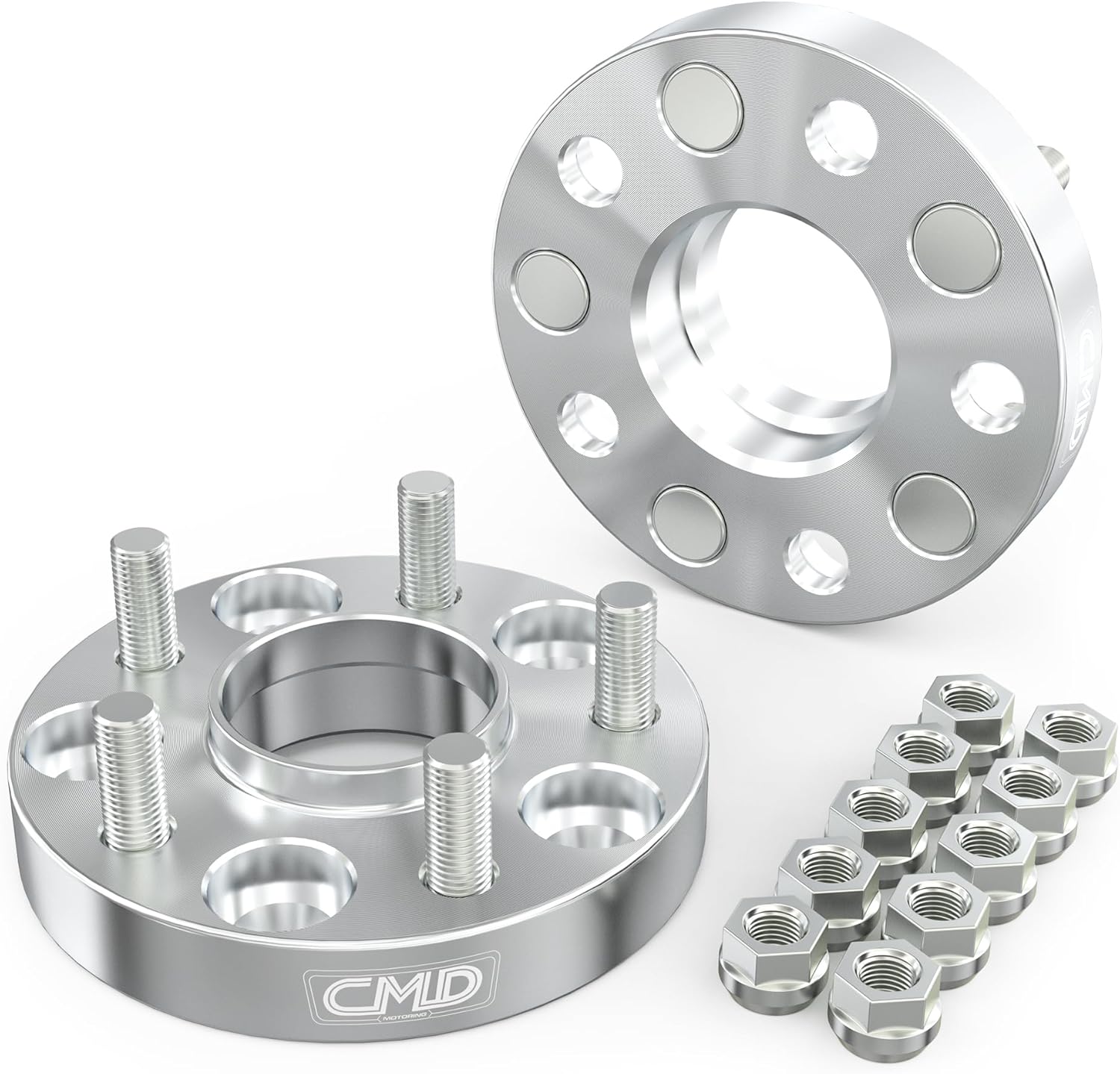 20mm/0.787Inch Wheel Adapters Hubcentric 5x112 to 5x120 (Hub to Wheel) with Center Bore 66.6 (Hub) to 72.56mm(Wheel) Compatible for MBZ Audi 5x112 to Use 5x120 Wheel 12x1.5 Studs 4pc