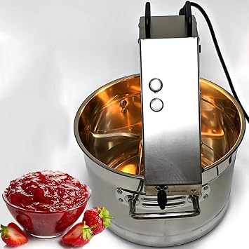 Commercial Food Jam Mixer Pot, Stainless Steel Desk Stand Mixer with Lighting Lamp, Stirring Paddle Torque 62KG.CM, For Making Tomato Ketchup Chili Sauce Liquid Sauce