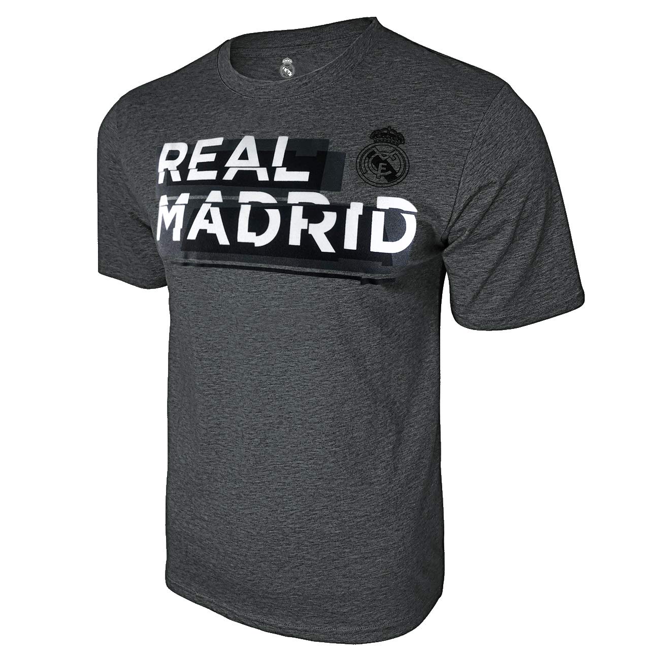 Icon Sports Officially Licensed Real Madrid CF Unisex Adult Cotton Shirt, Large Grey