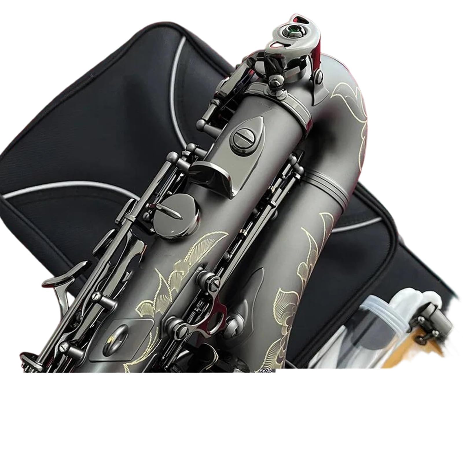 Saksofony Dla Początkujących Saksofon Sopranowy Bb Satin Black Nickel Profesjonalne Instrumenty Muzyczne