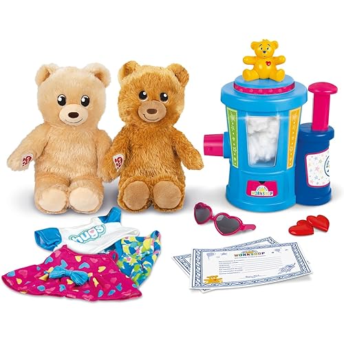 Casdon Build-A-Bear Workshop Toy Stuffing Station | At-Home Station for Kids Aged 3+ | Stuff, Dress & Cuddle Furry Friends | Toy Stuffing Station with Lights Included