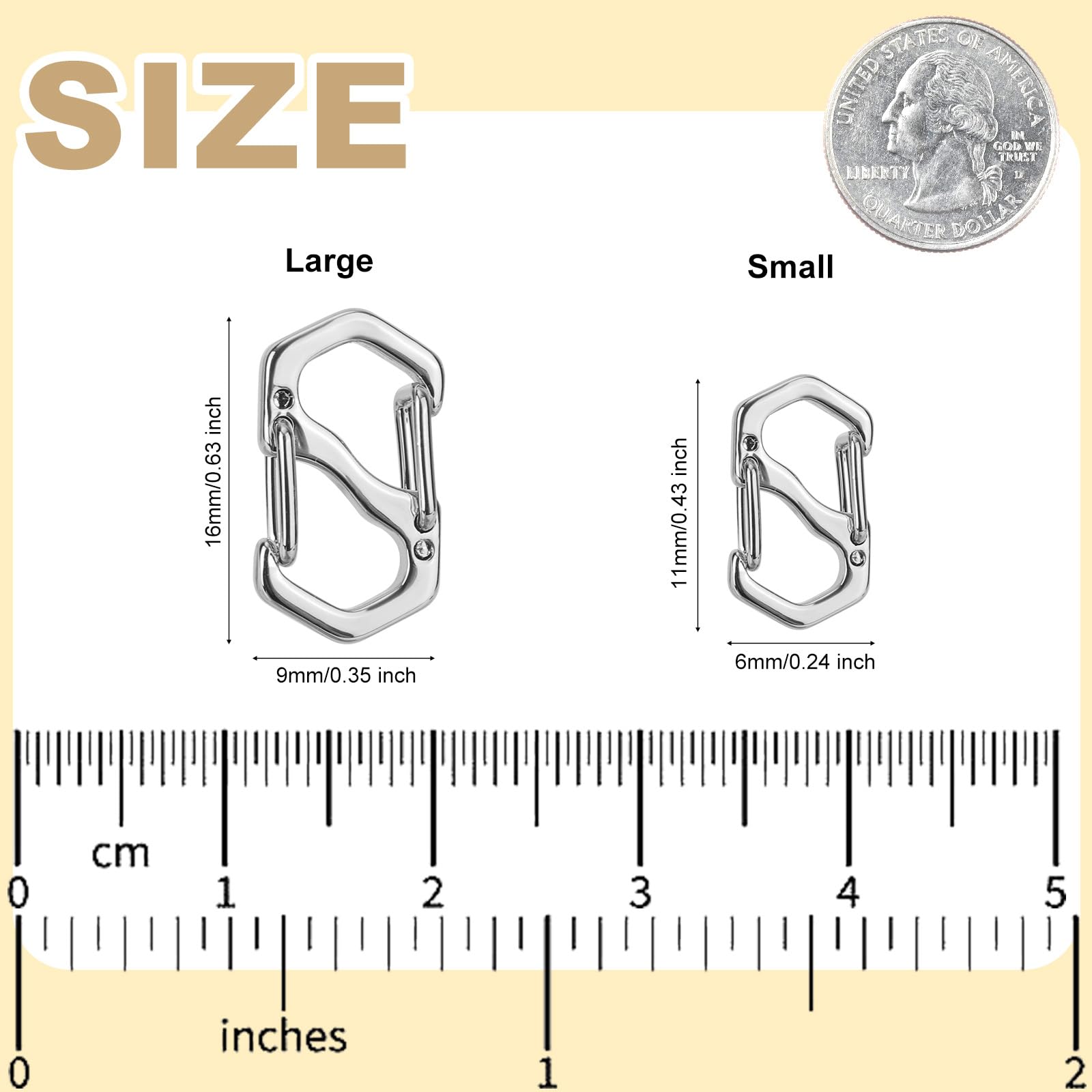 Chiusura a Moschettone a Doppia Apertura in Acciaio Inossidabile, Accorciatore per Collana e Bracciale, Fermagli per Gioielli Fai da Te (Argento) 12 Pezzi