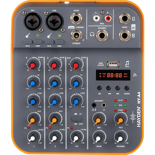 HAYDEN HY-A4 4-Channel Audio Mixer