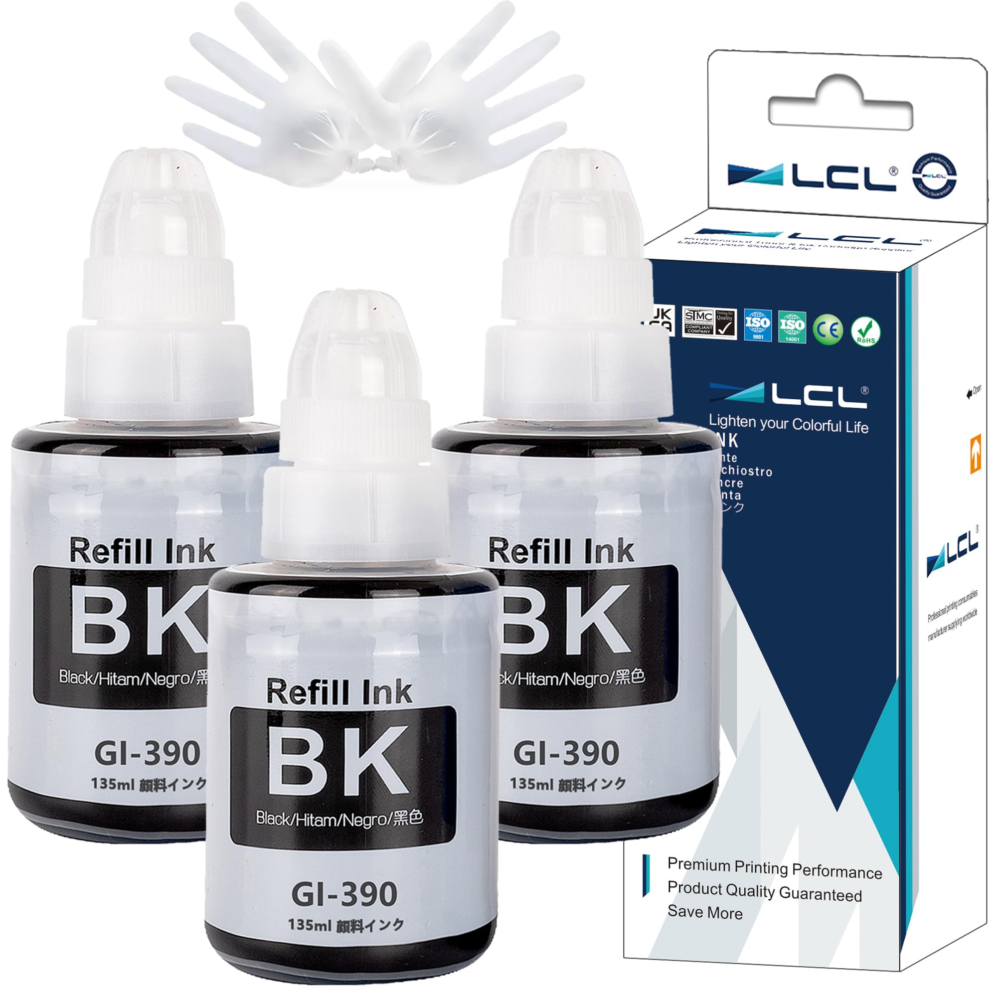 Amazon.co.jp: LCL Canon用 キャノン用 GI-390 GI-390BK （3パック