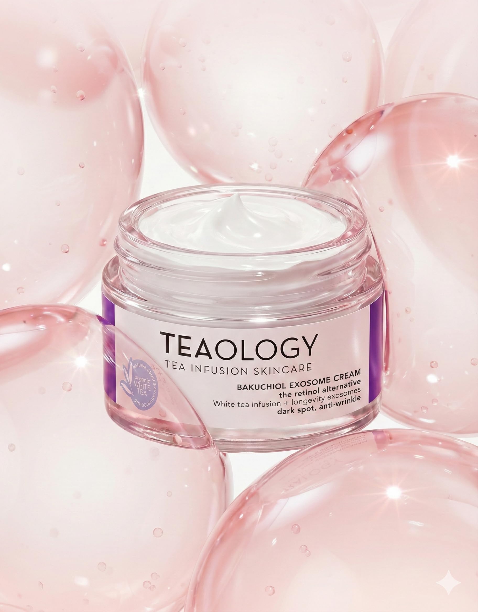 Teaology Bakuchiol Exosome Cream I per la cura della pelle I contro le macchie di pigmento, anti invecchiamento