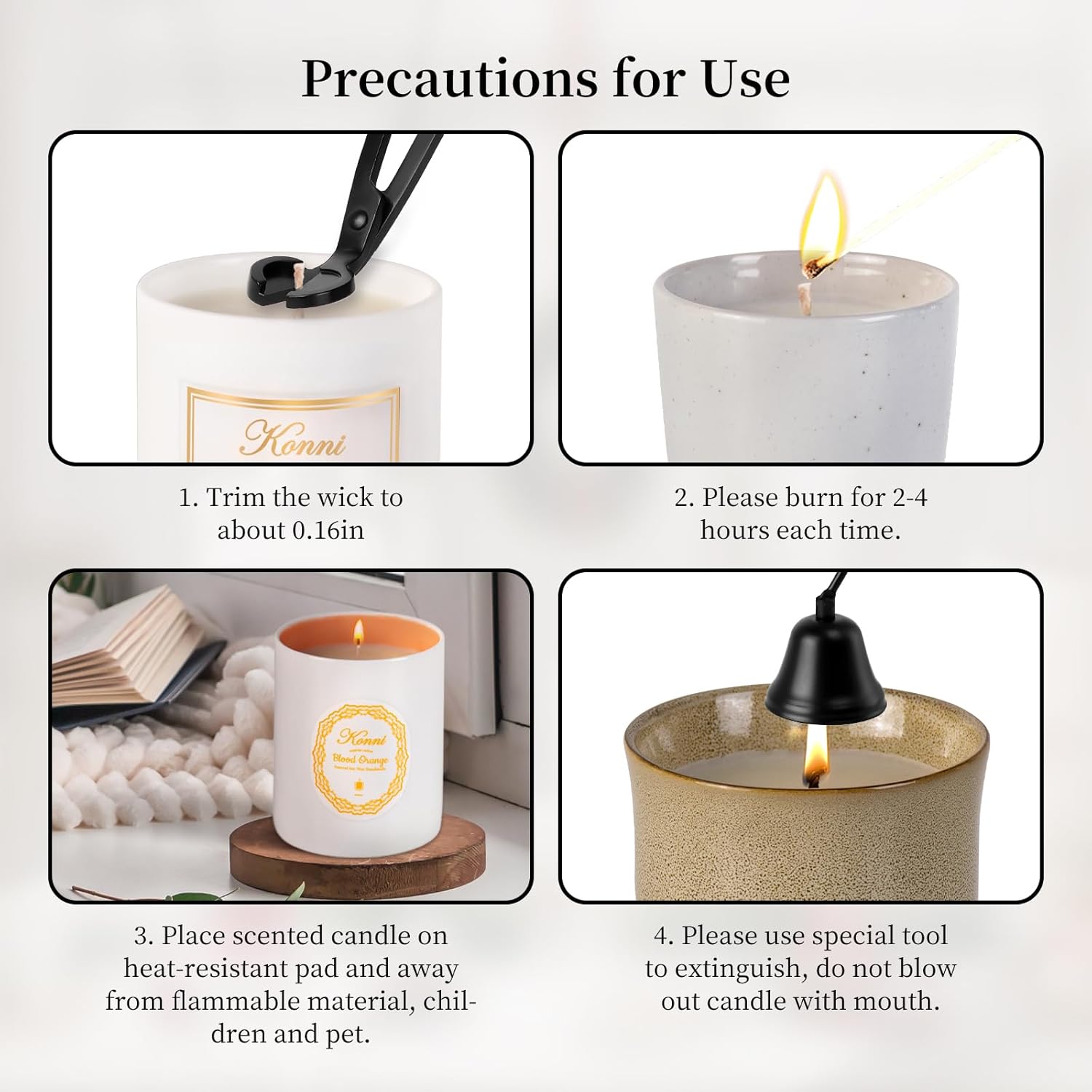 Scented Candle, 9oz White Soy Candles, Lavender Scented Candles for Women & Men, Long-Lasting Aromatherapy Jar Candle Wax for Home, Bathroom, Non Toxic Candle Gift (Ceramic Cup 7) - Image 6