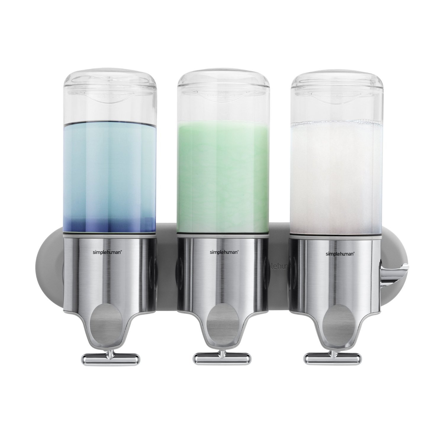 Simplehuman ウォールマウント トリプルディスペンサー BT1029 Amazon｜Simplehuman ウォールマウント トリプルディスペンサー
