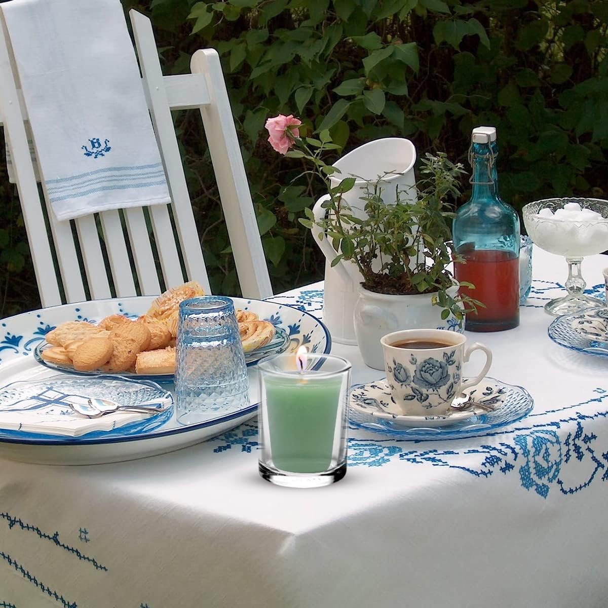 Scented Votive Candles for Home Decoration, 2 Inches Aromatherapy Candle Set with 6 Fragrances - Apple&Cinnamon, Jasmine, Eucalyptus, Lavender, Wolfberry&Blood Orange, Passion Fruit - Image 7