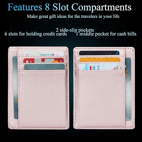 Miniatura 6 de Pequeñas carteras de bolsillo con bloqueo RFID para hombres y mujeres