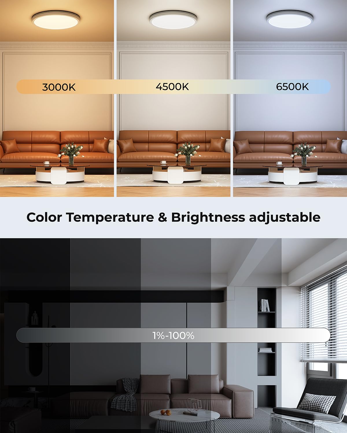 Matane Smart Deckenlampe RGB, LED Deckenleuchte Dimmbar 24W, 16 Millionen DIY Farben, Kompatibel mit Alexa & Google Assistant, RGB Deckenlampe Led für Wohnzimmer, Schlafzimmer, Kinderzimmer, Weiß 30CM