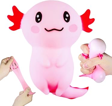 Pink Cute Squishy Stress Ball, Animals Sensory Figurines for Adults
