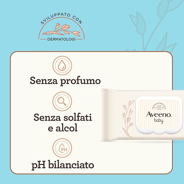 Aveeno Baby Daily Care Salviettine umidificate e delicate per neonati e bambini, Salviette neonato con Estratto di Avena e Aloe, Salviettine neonato senza profumo, solfati e alcol,72 pezzi - 4