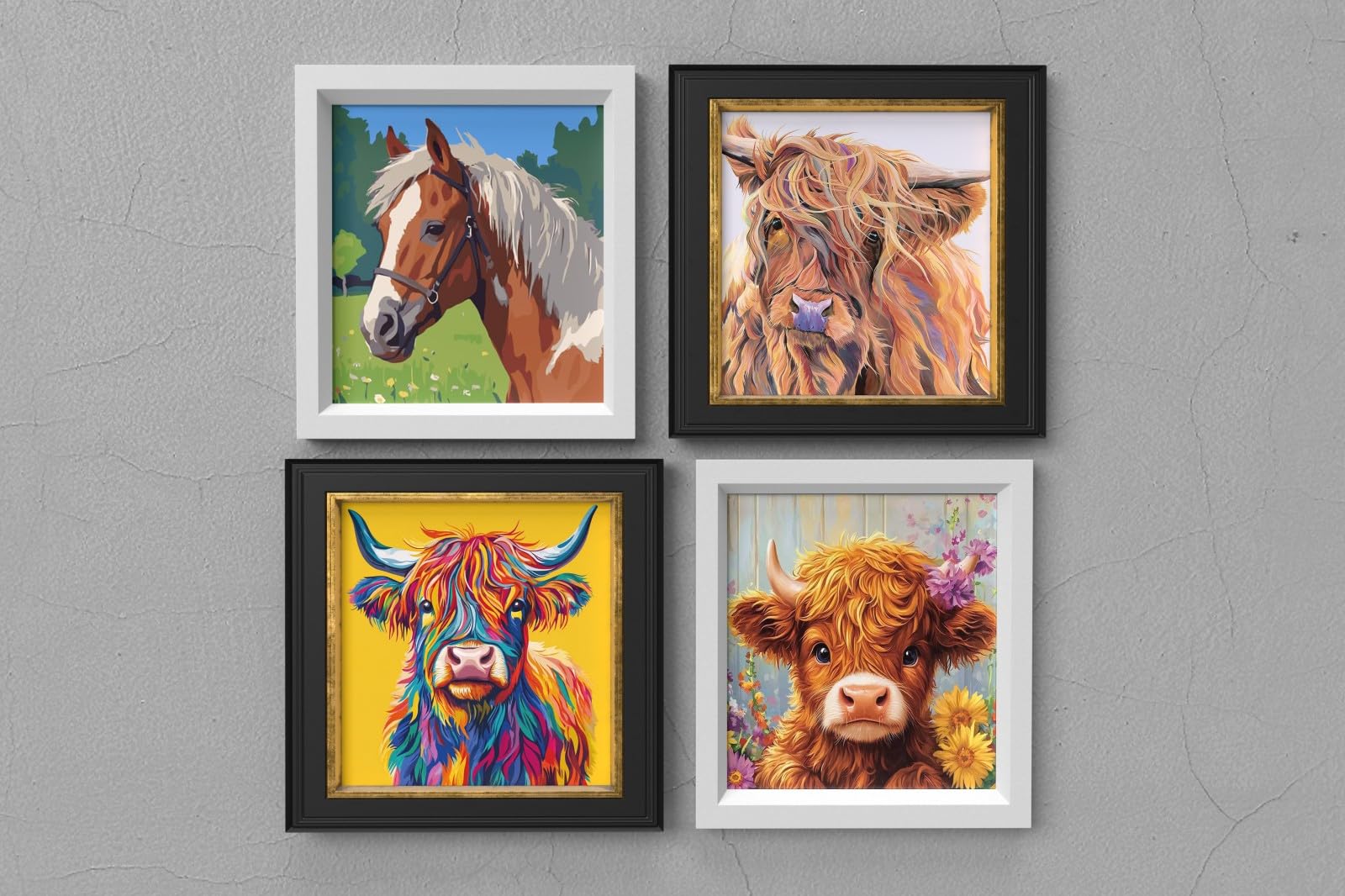 Pintura Por Números De Caballo 40x50 Cm – Kit De Óleo Con Pinceles Y Pigmentos Acrílicos Para Adultos Y Niños (Sin Marco)