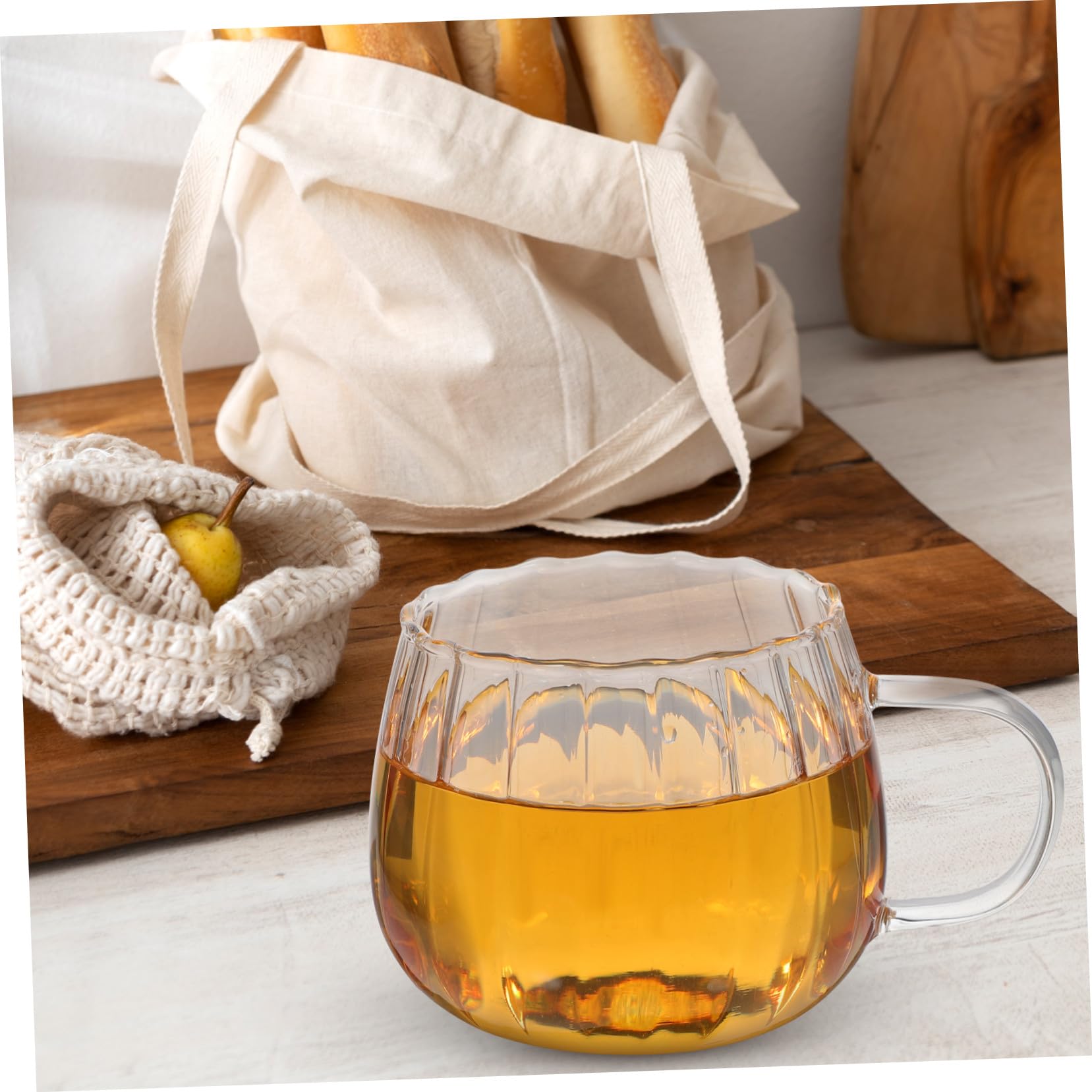 2 Piezas Vasos de Vidrio Transparentes para Leche y Café Resistentes al Calor Ligeros y Prácticos para Desayuno y Bebidas Hogar y Restaurantes
