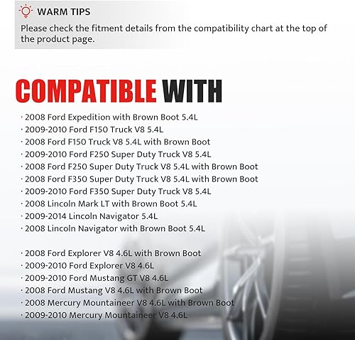 Miniatura 3 de Paquete de bobinas de encendido compatible con V8 4.6 5.4 2008 2009 2010 Ford F150 F250 F350 Super Duty, Expedition Explorer Mustang Lincoln