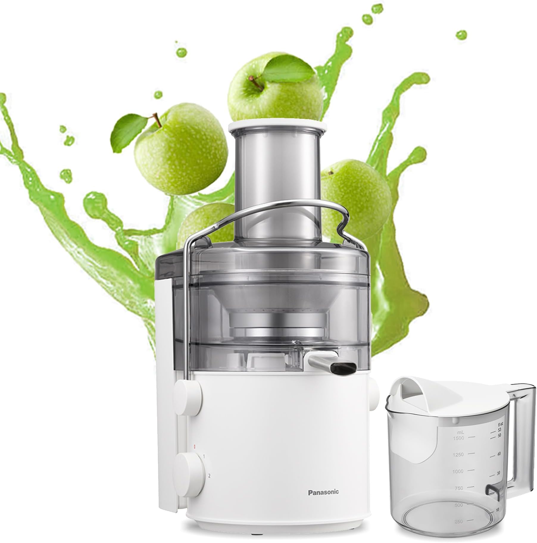 Panasonic 1000W Juicer with Full Metal spinner for Maximum Juice extraction; 2.0L Large capacity- MJ-CB100