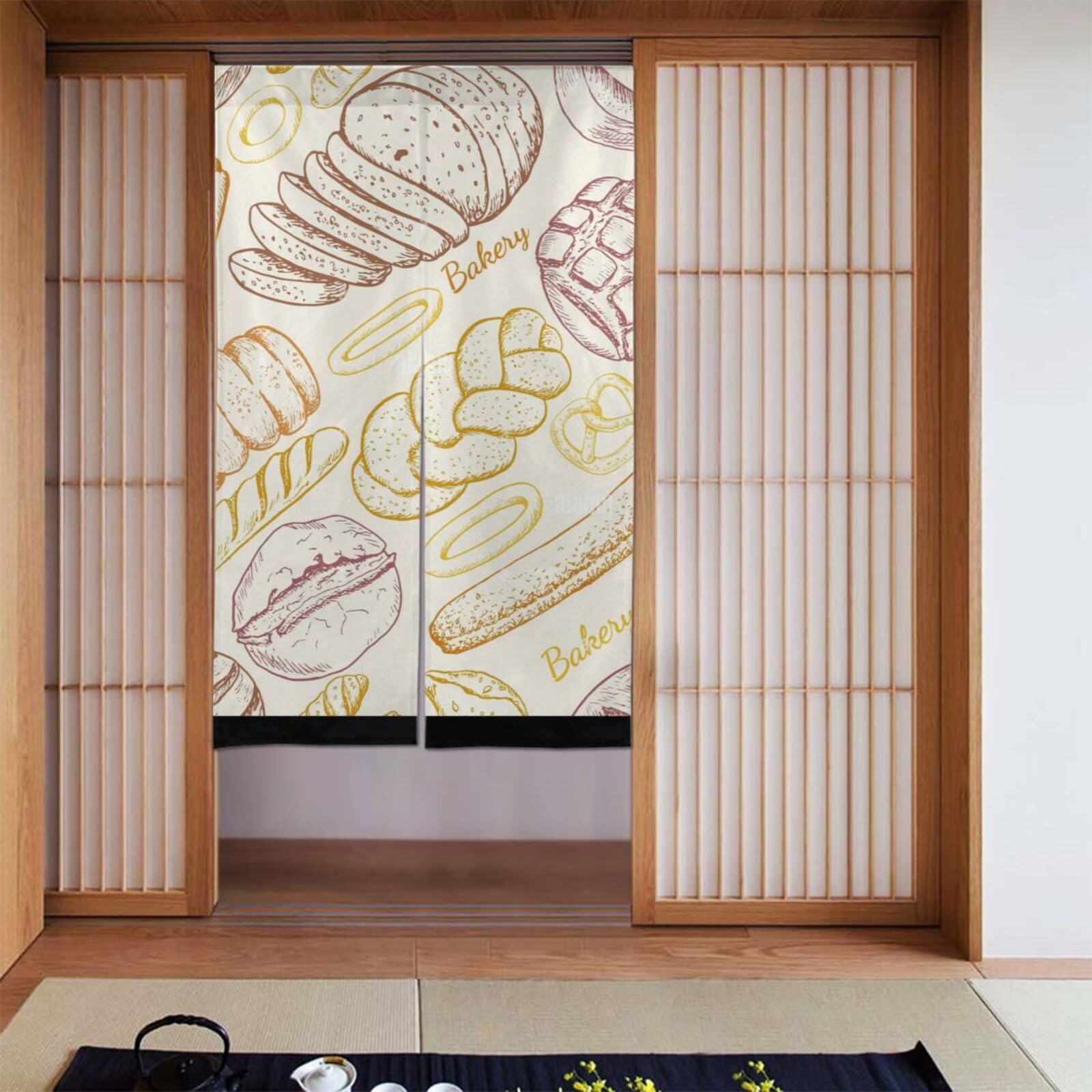 Amazon｜北欧 のれん おしゃれ ロング丈 86*143cm 暖簾 間仕切り