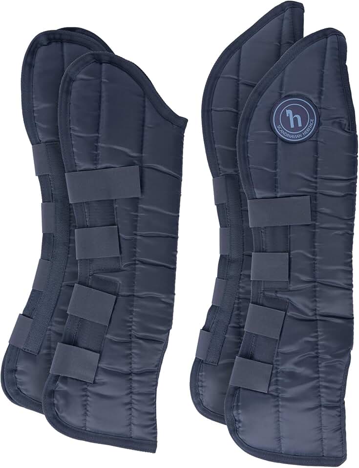 HORZE Horse Shipping Boots Set of 4 - Peacoat Dark Blue - Horse