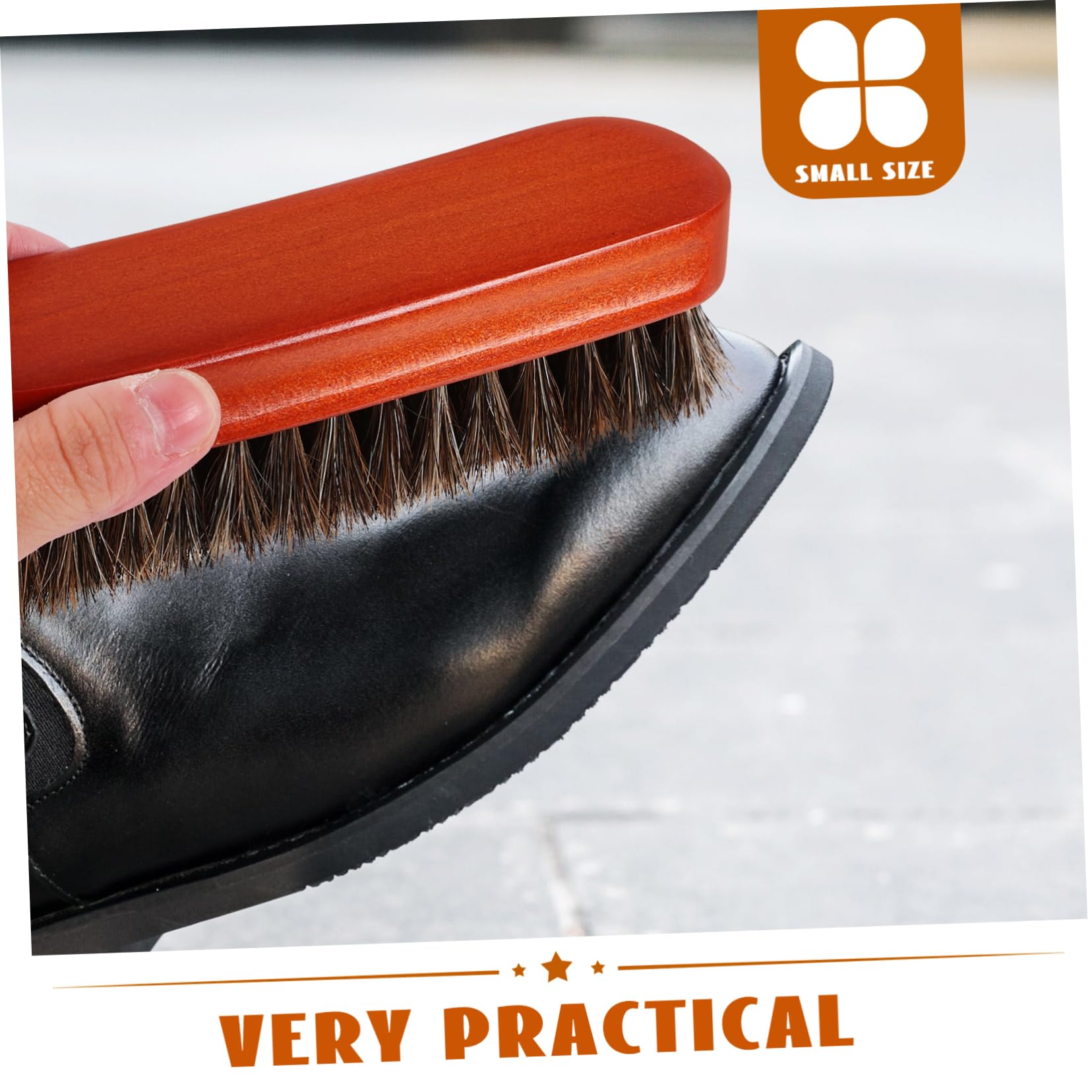 5piezas Cepillo De Limpieza Multiusos De Madera y Pelo De Caballo Herramienta para Pulir Zapatos para Cuidado De Calzado y Accesorios
