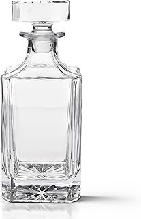 Rogue River Tactical Blank Square Whiskey Decanter With Glass Stopper Custom Gift Flag Men Dad Father's Day Perfect for Laser Engraving Etching