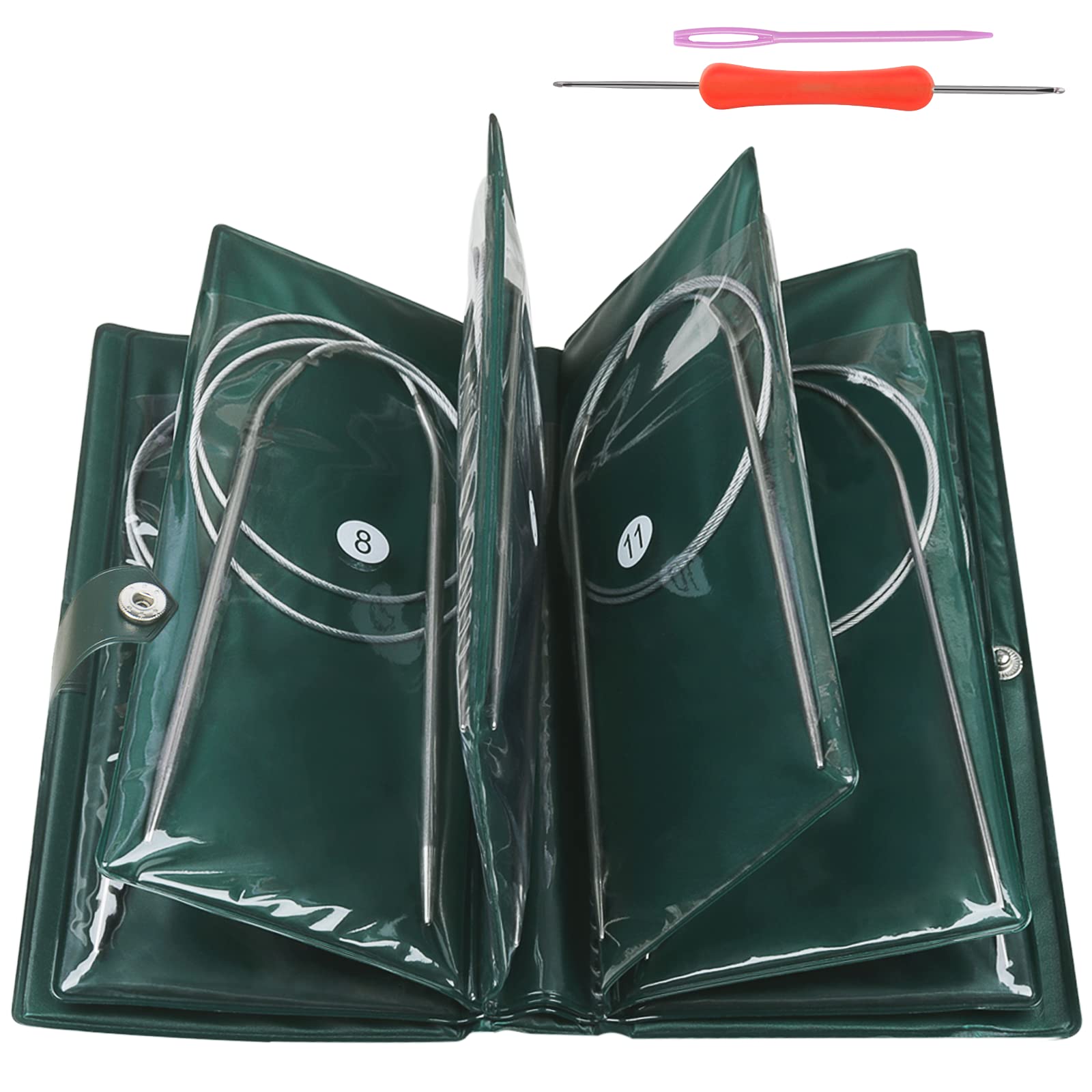 Ferri Circolari 20 Cm Coopay 9 Ferri Da Maglia Circolari Da 120 Cm, In Acciaio Inox, Misura Chiara, Da 2 A 6 Mm, Per Principianti, Pratici Per Maglioni E Progetti Di Grandi Dimensioni Ferri Circolari 80 Cm - 8