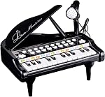Love&Mini Kids Keyboard Toys for Girls - 37 Keys Pianos Toy with Stool and Microphone Pink Electronic Musical Instrument, Christmas Birthday Gift for Kids 3 4 5 6 7 8 Years Old Boy and Girl