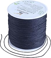 Vista 141 de KONMAY 1 rollo de cuerda de nailon para hacer pulseras de 150 yardas, trenzado de nailon Shamballa Macramé/cordón de cuentas de 0.4mm, cordón