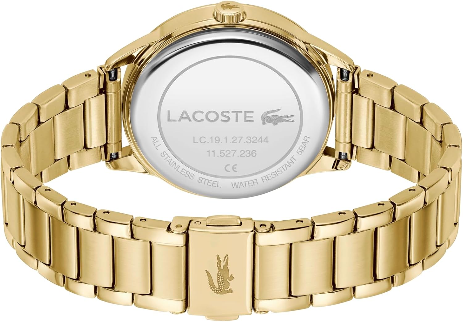 Lacoste Ladycroc Women's Quartz Stainless Steel and Link Bracelet Watch, Color: Silver (Model: 2001189)