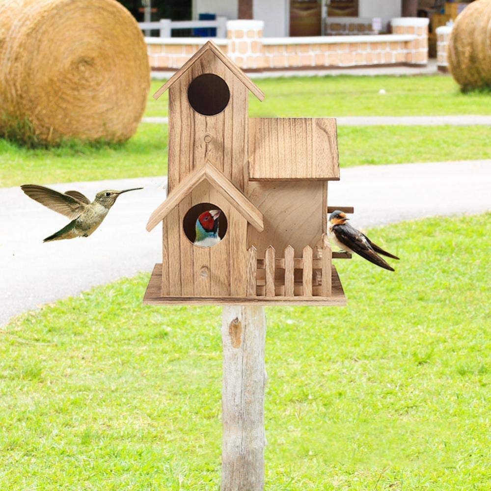 Vogel-Nistkasten für kleine Vögel, drei Vogelfutterboxen Haus Brutnest für Garten Innen Dekoration Außen