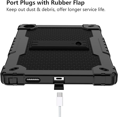 Miniatura 5 de Para Onn 10.4 Tablet Pro 2023 Modelo 100110603 Funda híbrida resistente con función atril incorporada, funda rígida con vidrio templadocorrea para