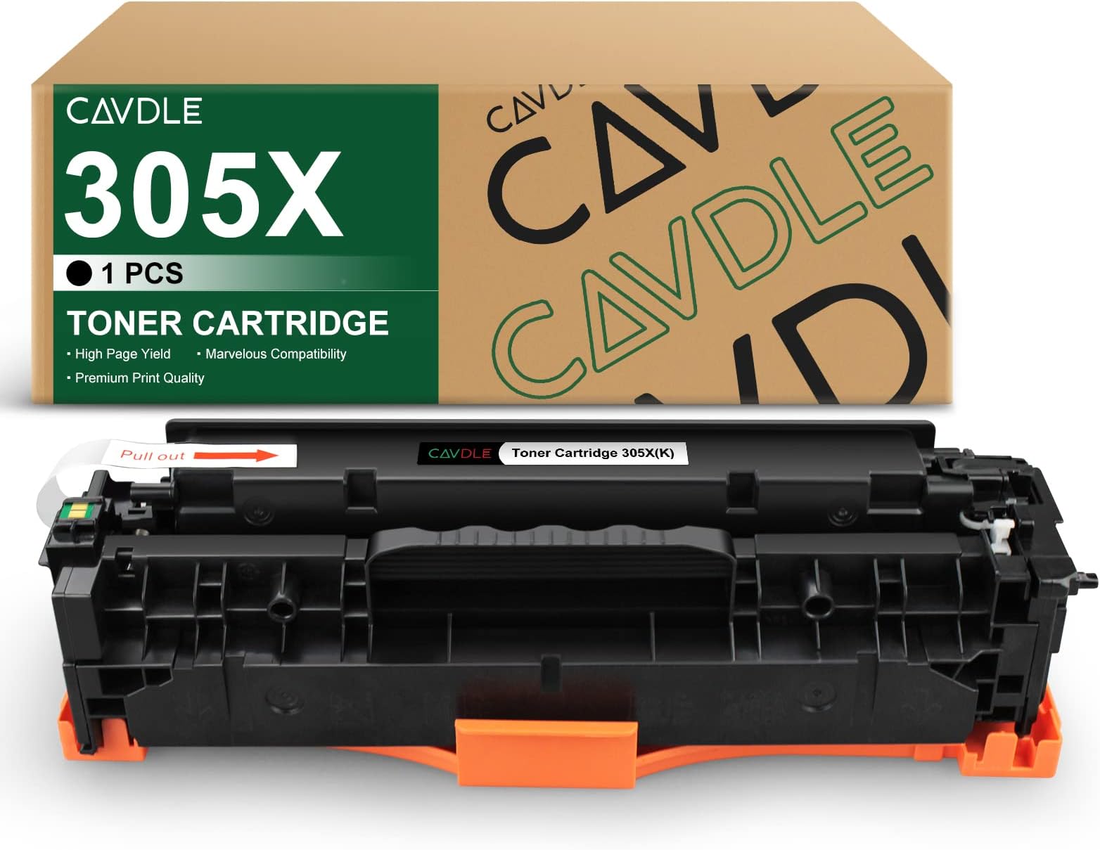 305X Remanufactured Black Toner Cartridge Replacement for HP 305X 305A CE410A CE410X CE411X CE412X CE413X Work with HP Pro MFP M351A M375nw M451nw M451dn M451dw M475dw M475dn High Yield-1 Pack