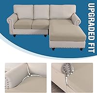 Vista 502 de H.VERSAILTEX 2025 New Sectional Couch Covers 8 Pieces Stretch Sofa Covers for Sectional Sofa Set Separate L Shaped Couch Cover for Both Left/Right