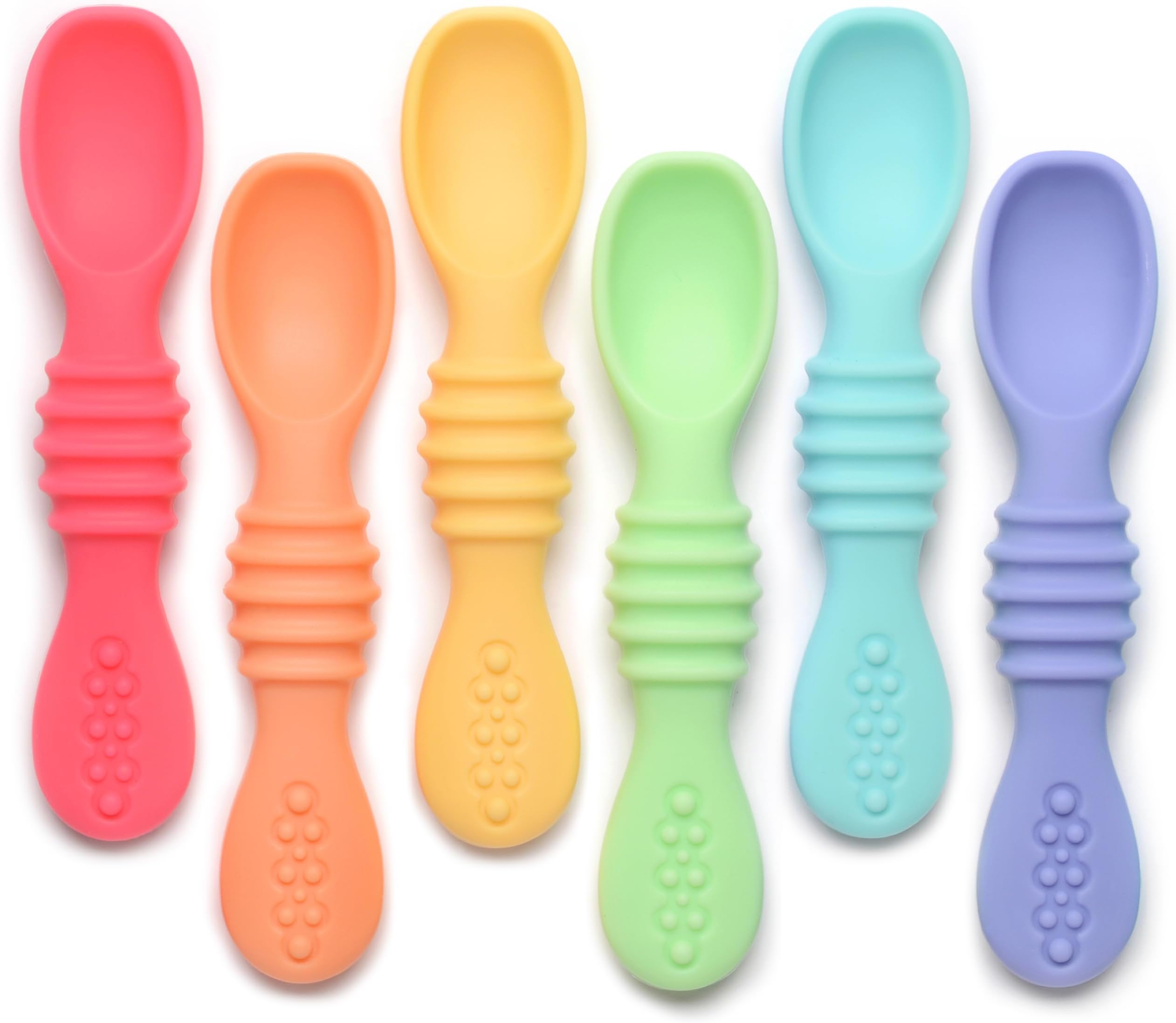 PrimaStella Baby & Toddler Spoon Set | Safety Tested | BPA Free | Microwave, Dishwasher and Freezer Safe (Stage 2 Spoons)