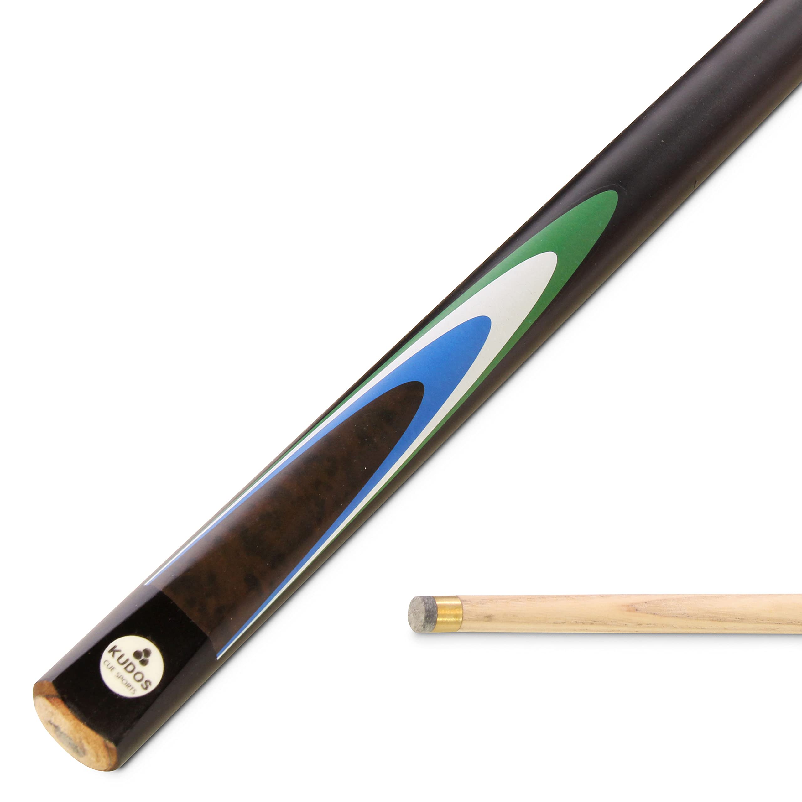 Funky Chalk Kudos Classic Range 57 Inch Heavy Weight 2pc Traditional Ash Snooker Pool Cue with 9.5mm Tip 20oz