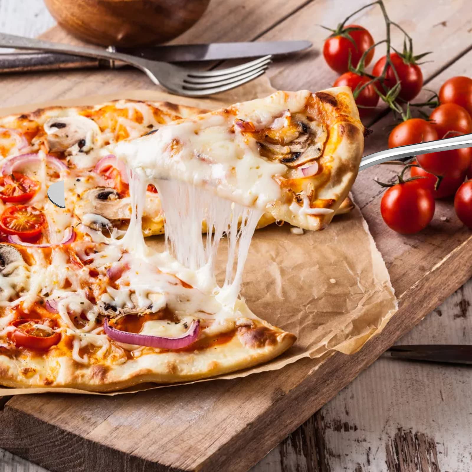 Tosnail Tortenheber aus Edelstahl, Pizzaschaber, 24 Stück