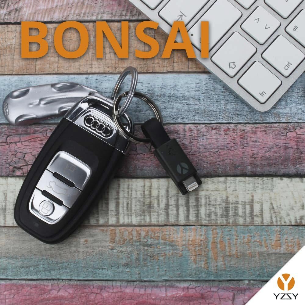 YZSY Bonsai – CABLE CHARGE & SYNC Keychain Lightning, Black