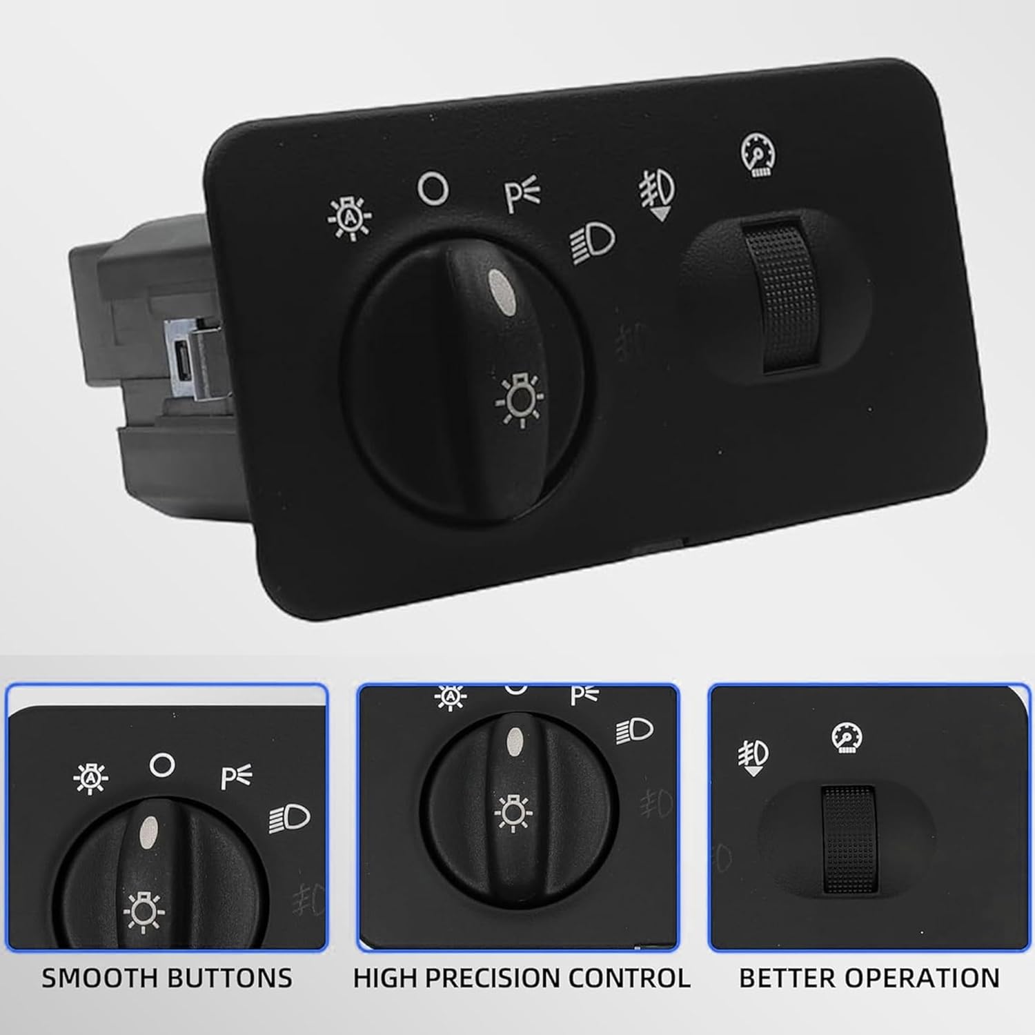 Headlight Switch Compatible with Ford Super Duty F-250 F-350 F-450 F-550 2002-2004, Controls Headlamp Driving Lamp & Fog Lights, Replaces 2C3Z11654DAA 2C3Z11654DAB 1S6162