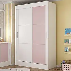 Guarda-roupa Infantil Flex 2 Portas 2 Gavetas Maya Espresso Móveis Branco/Rosa