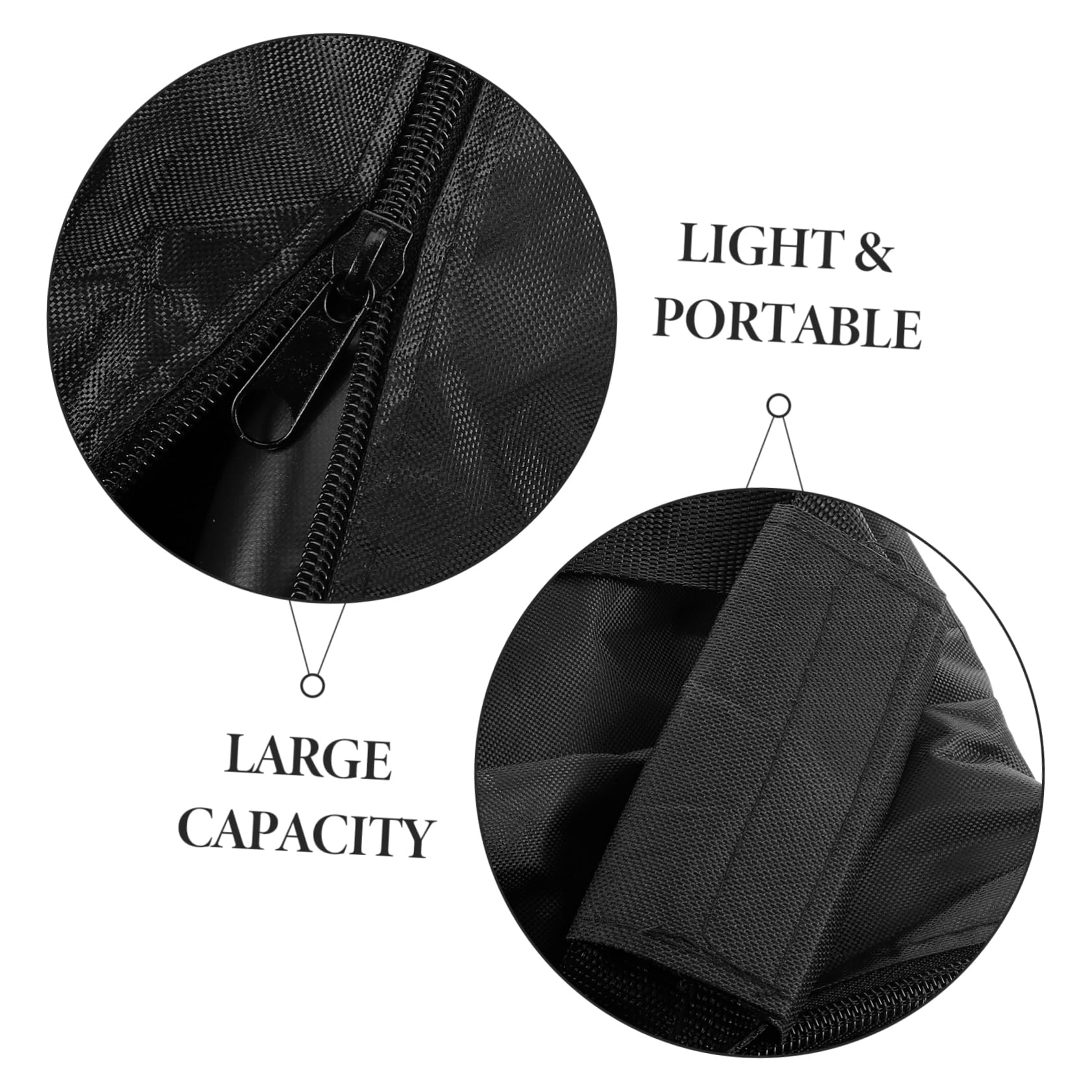 BESPORTBLE Sacoche de Rangement pour Trottinette Électrique en Nylon Noir Grosse Capacité et Protection Robuste pour Accessoires et Déplacements Urbains