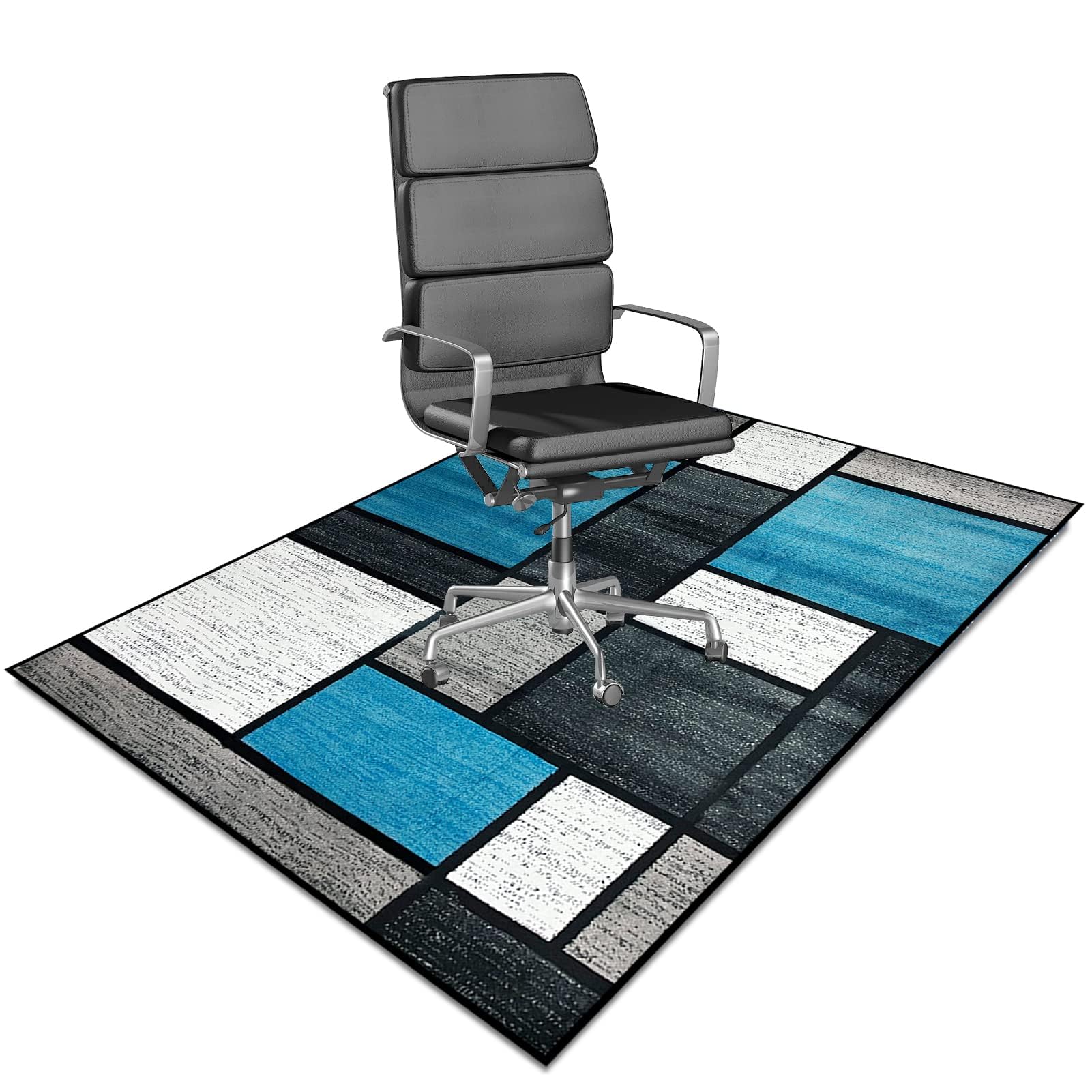 Office Chair Mat 36"X48", Carpet Protectors BPA Free Non Slip, Computer Rolling Rug with Delicate Cover, Desk Floor Underlays for Home Office Hardwood Ground Kitchen Living Room, Easy to Clean
