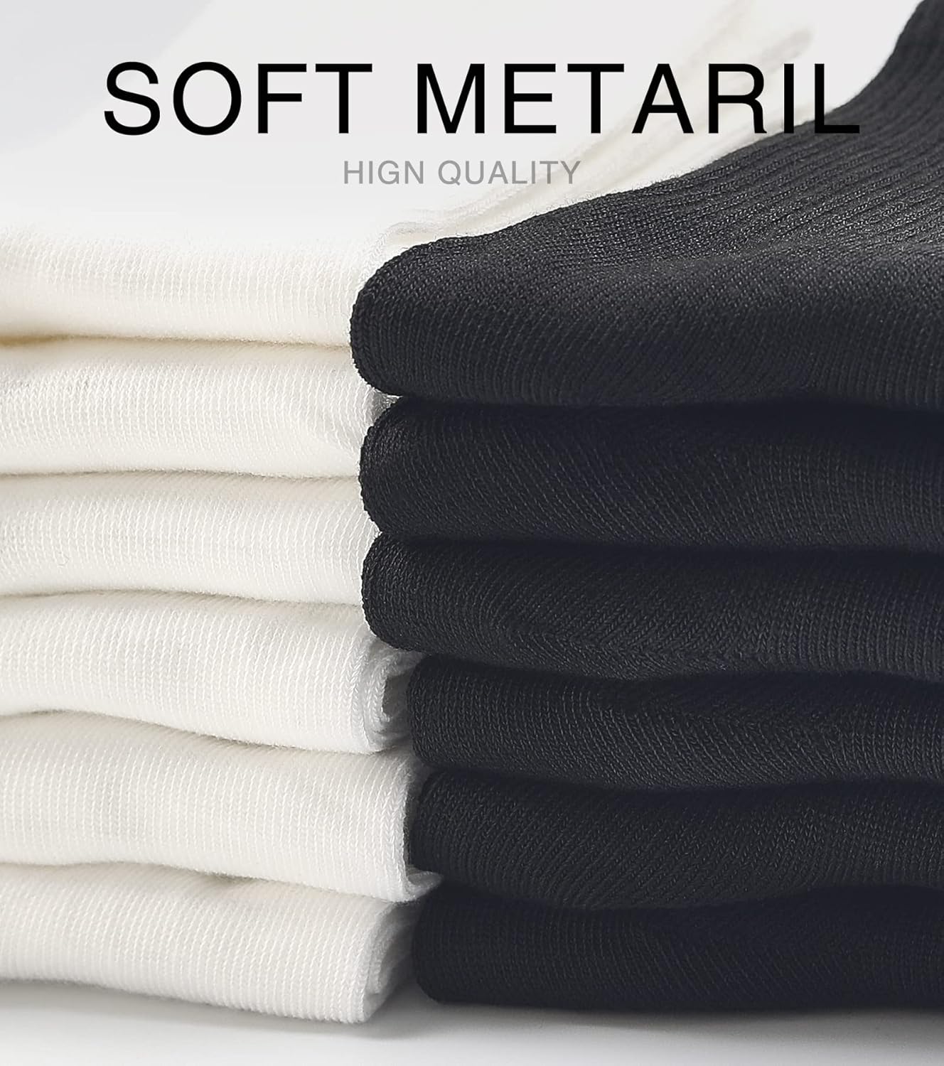 DOKUTOKU 3-12 Pack Womens Crew Socks Size 6-9 Light Weight Thin Casual Calf Socks