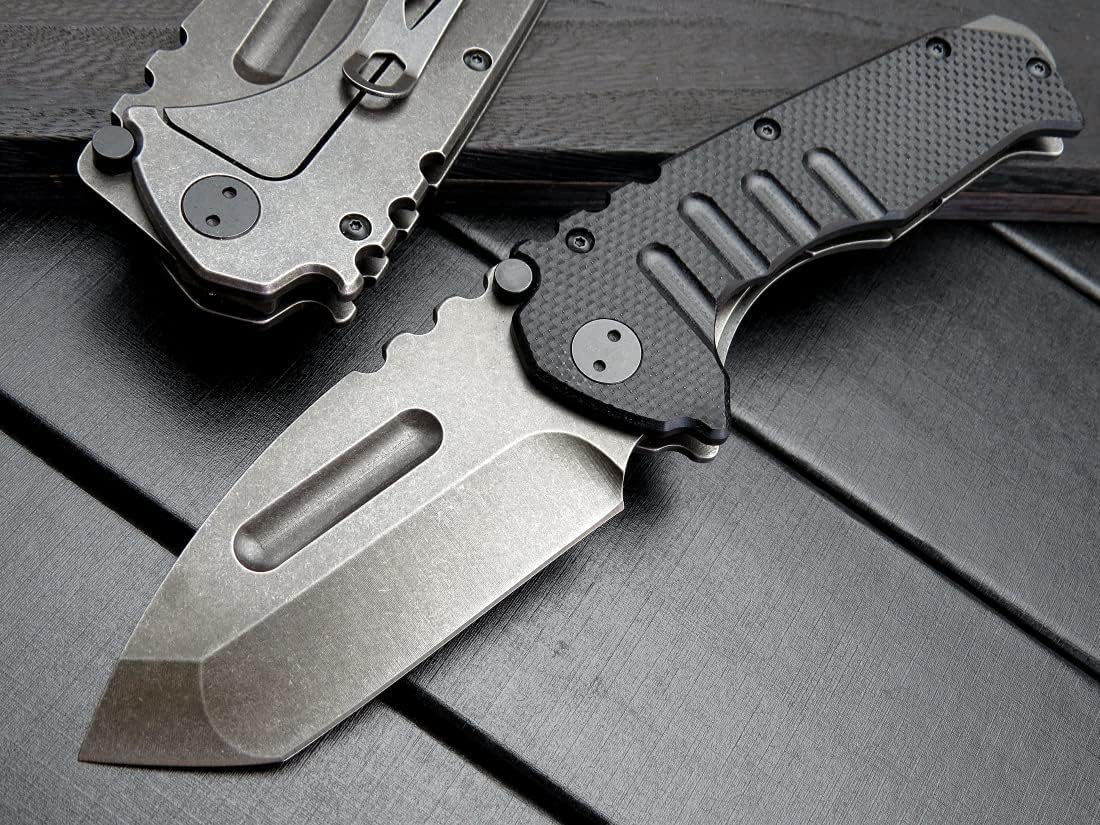 Gtkii Gtk137 Folding Knife, D2 Steel Blade, G10 & Steel Handle, EDC Tool Knife for Outdoor Camping