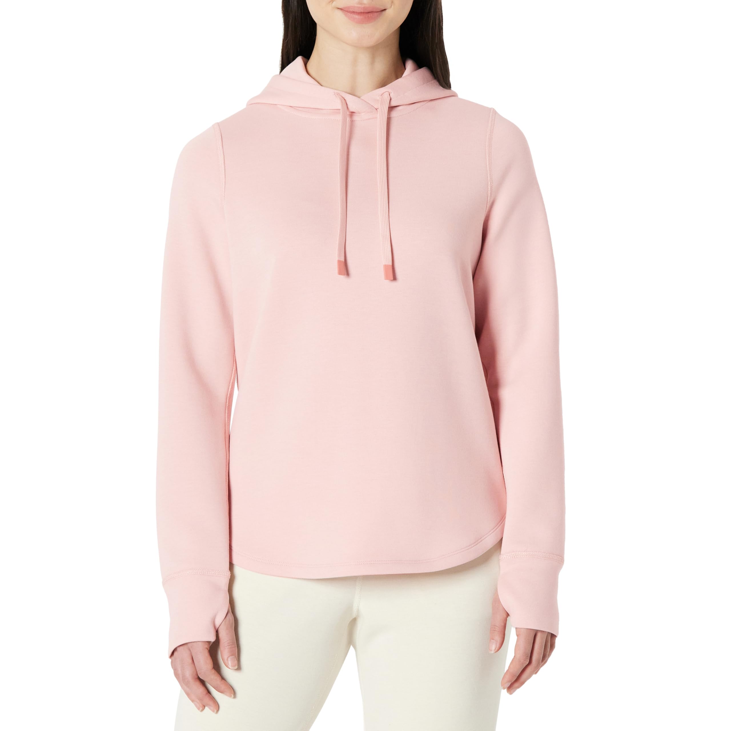 Amazon Essentials Damen Atmungsaktives Sweatshirt mit Kapuze, Relaxed-Fit, Lange Ärmel, Staubrosa, L