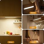 BLS Under Cabinet Lights, 46 LED lights Battery Operated Motion Sensor Light Indoor, USB C Rechargeable Closet Lights Motion Sensored, 1500mah Wireless Magnetic Light for Kitchen Night Stairs (2 Pack)