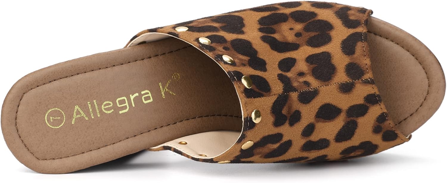 Allegra K Women's Open Toe Platform Block Heel Slides Sandals - Image 5