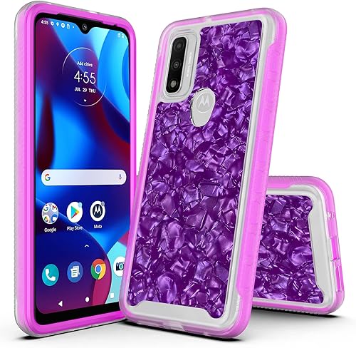 Miniatura 5 de Funda para Motorola G Pure para Moto G Power 2022, funda con diseño gráfico híbrido Rosebono para Moto G Power 2022Moto G Pure (carcasa rosa)