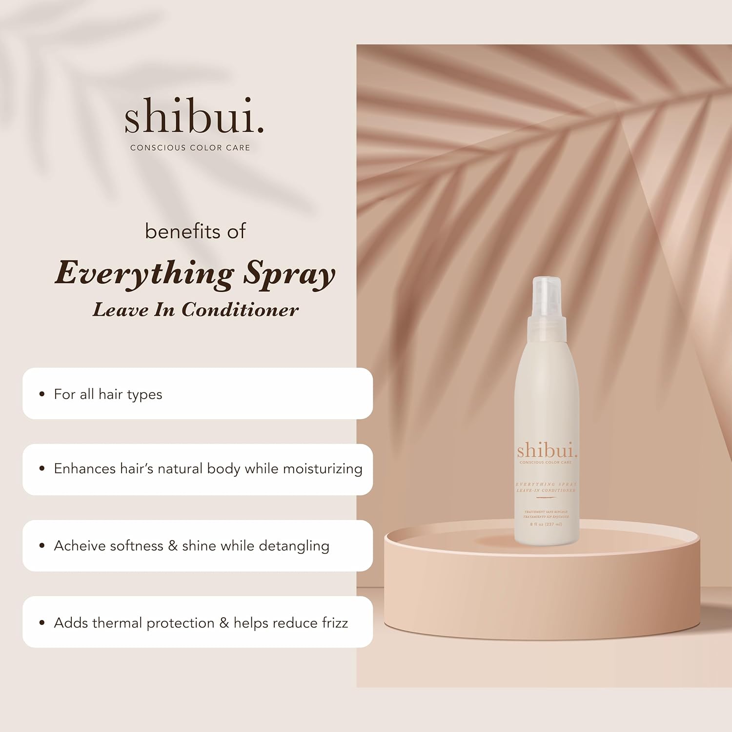 Shibui Everything Spray, Color Protecting Leave-in Treatment, Detangles & Fights Frizz, for Fine to Medium Hair, Vegan & Sulfate-Free, 8 Fl Oz - Image 2