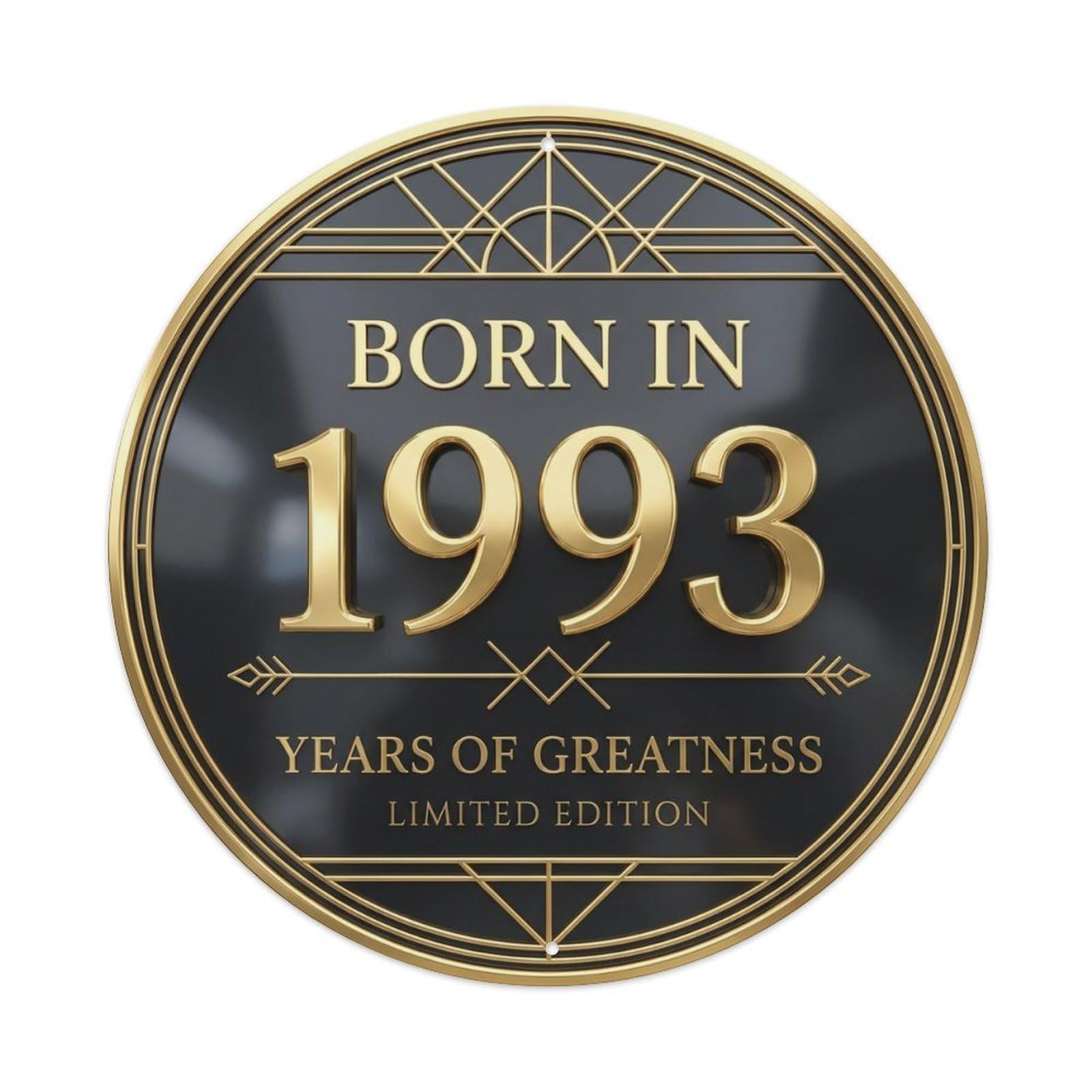 Born In 1993 Years Of Greatness Year-Themed Birthday Gift Vintage Metal Tin Sign