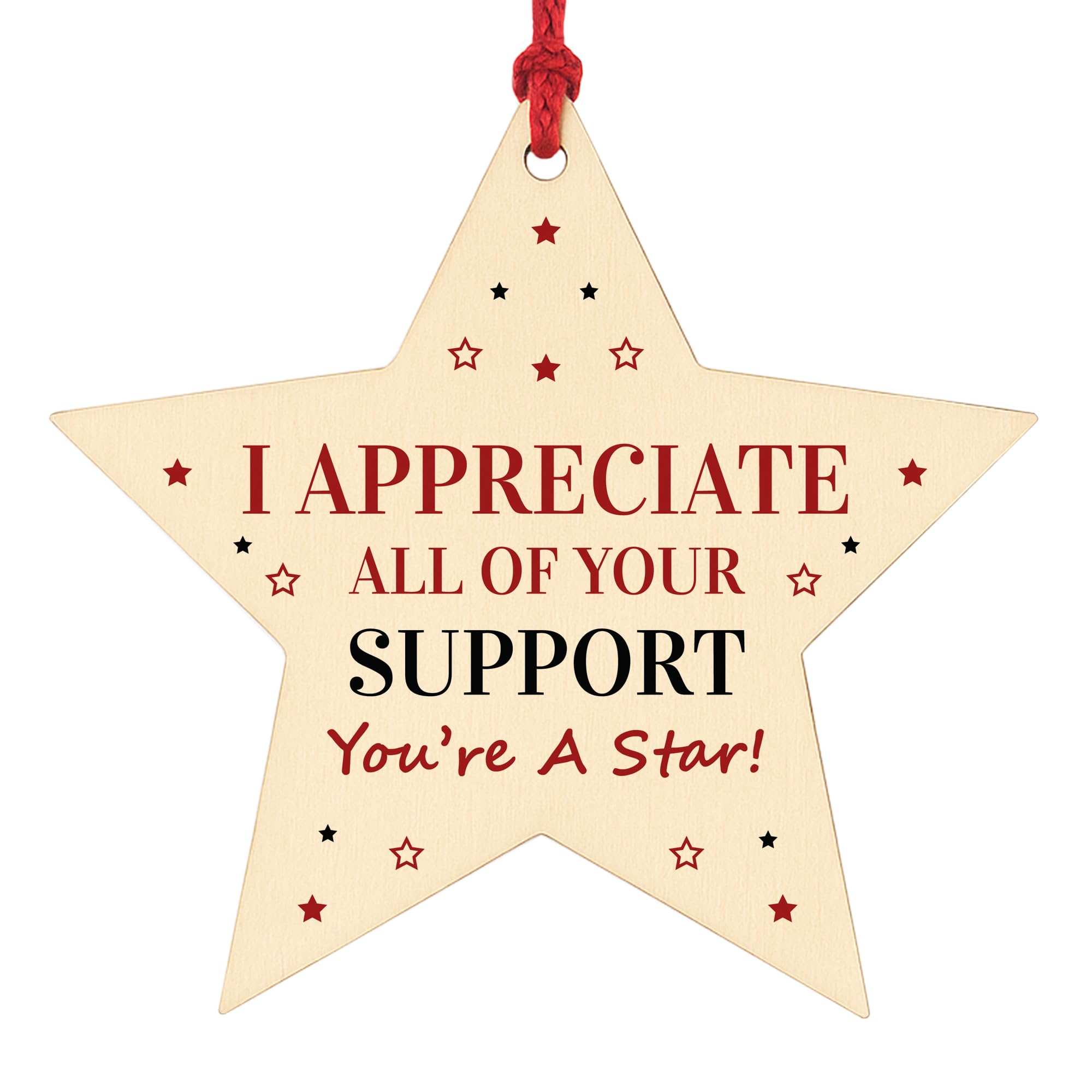 Thank YOU Gift Wooden Hanging Star Teacher Volunteer Friendship Gift
