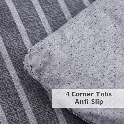 Miniatura 6 de ATsense - Juego de edredón tamaño queen, para todas las estaciones, 3 piezas, 100% tela de algodón, relleno de microfibra suave, edredón reversible